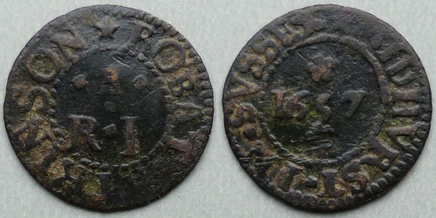 Midhurst, Robat Atkinson 1657 farthing